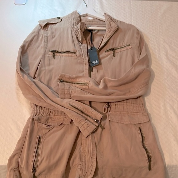 🆕🎖️Max Jeans army lightweight cropped jacket size M utility jacket - Picture 3 of 13